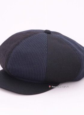 59cm CA4LA DOU02117 PATCHY BIG CAS 25秋冬 百搭拼色八角报童帽