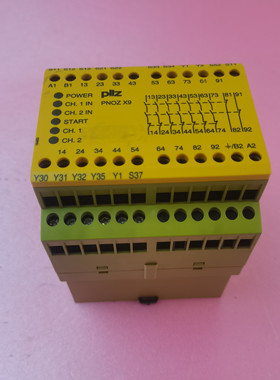 现货拆机Pilz皮尔兹PNOZ X9 24VAC 24VDC 7n安全继电器774609实拍