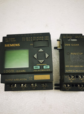 现货拆机LOGO模块6ED1 052-1MD00-0BA6扩展055-1MB00-0BA1实拍PLC