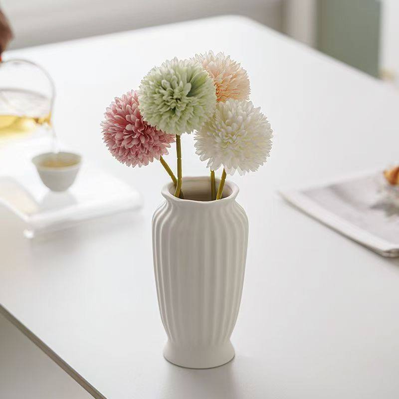 种满鲜花北美冬青花瓶白色简约陶瓷花瓶水养插花银柳瓶子装饰摆件,鲜花速递/花卉仿真/绿植园艺,花瓶,淘宝优惠券,粉丝福利购,淘宝优惠卷