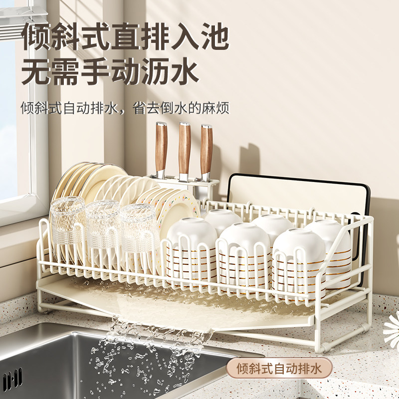 厨房碗碟置物架碗盘筷子水杯收纳架托盘沥水架刀架家用砧板架筷筒图片