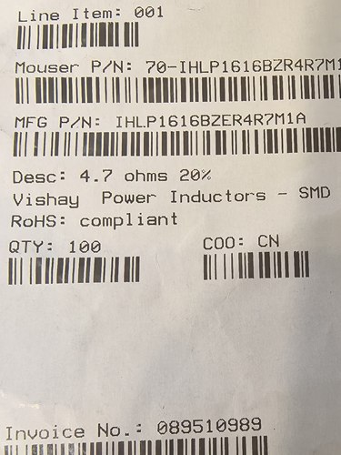 IHLP1616BZER4R7M1A  Vishay 功率电感器 4.7 ohms 20%