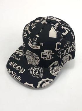 美式西海岸Crooks Castles全印花字母可调节棒球帽