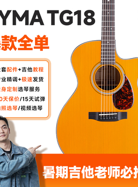 TYMA泰玛吉他TG18全单吉他民谣琴电箱专业指弹TD41寸进阶专业指弹