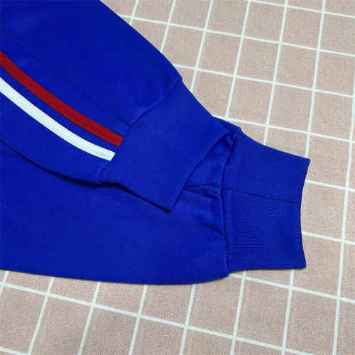 校服裤一道宽宝蓝色白条束脚儿童