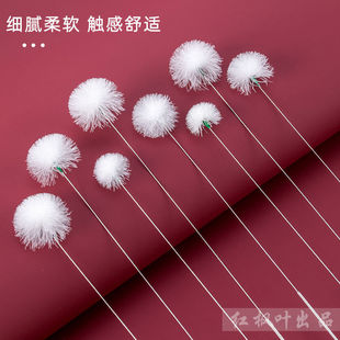 采耳工具鹅毛棒打耳朵毛毛专业技师掏耳朵神器挖耳勺银针竹柄毛球