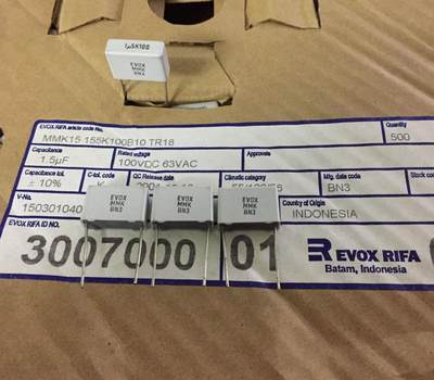 EVOX-RIFA 瑞典MMK15  100V1.5UF 1U5K100  BN3系列  薄膜电容