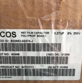 B32652A3274J  薄膜电容器 0.27uF 250volts 5% EPCOS西门子
