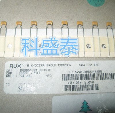 SR595A331JAATR1   美国AVX 50V330PF 5%  直插多层陶瓷独石电容