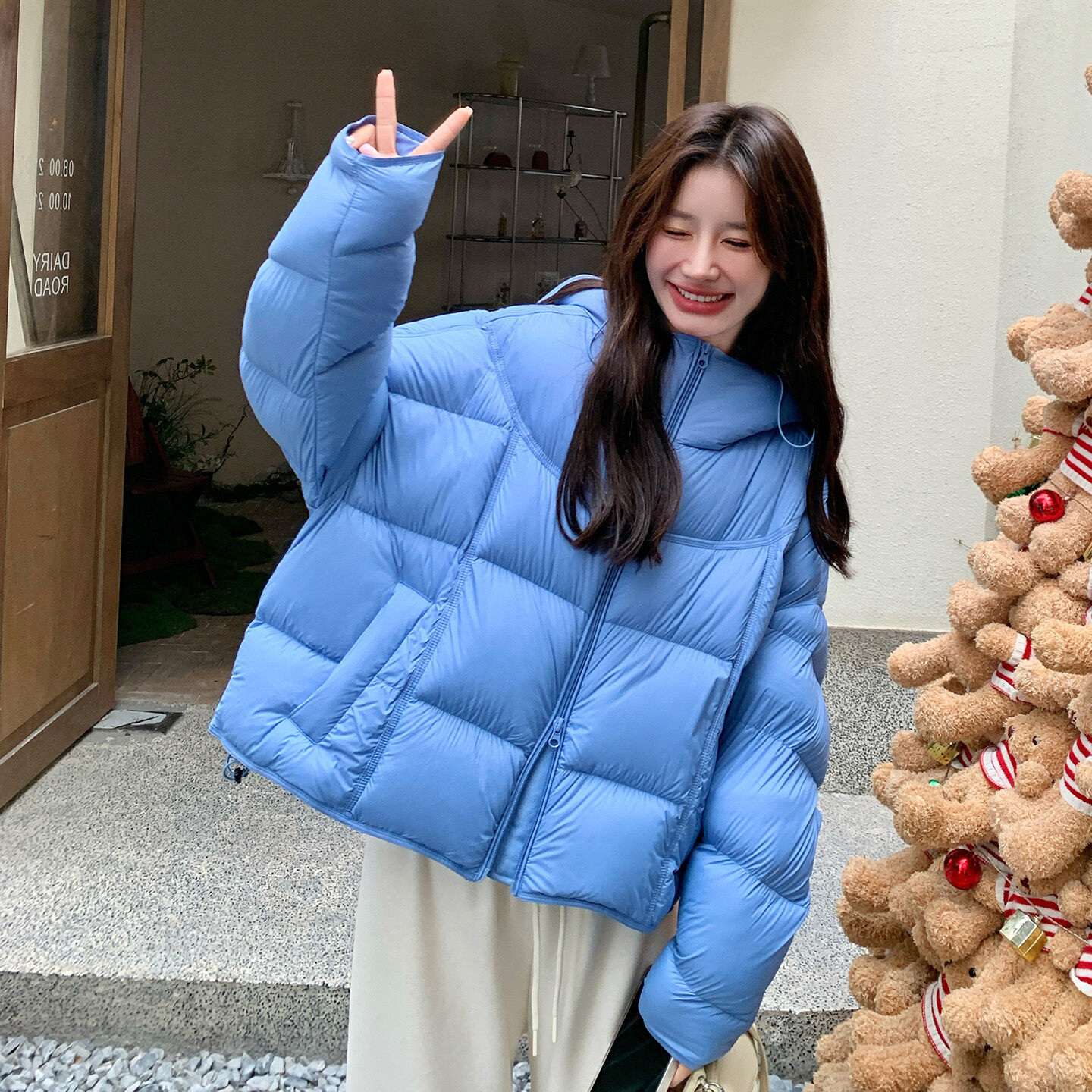 韩系超好看不臃肿女款羽绒服