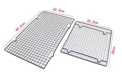 倍享 烘焙蛋糕冷凉架 面包冷却架 黑色不沾冷晾网 加密不粘晾网
