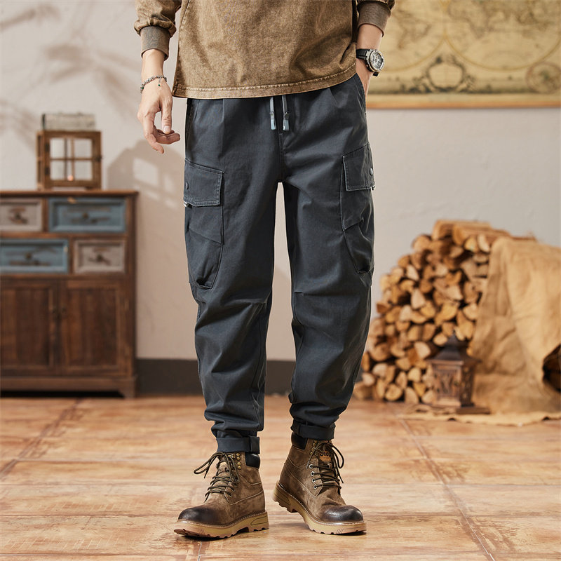 2026工装裤男款春秋新款潮牌大码宽松直筒春秋纯棉男士休闲长裤子