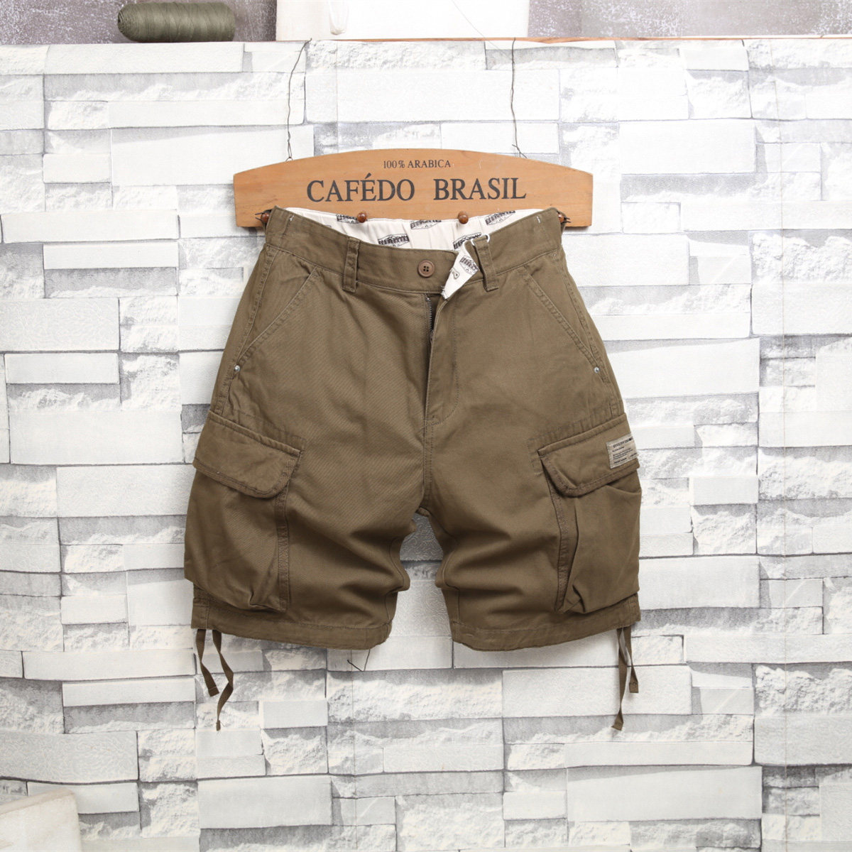 夏季薄款休闲裤男直筒工装短裤子