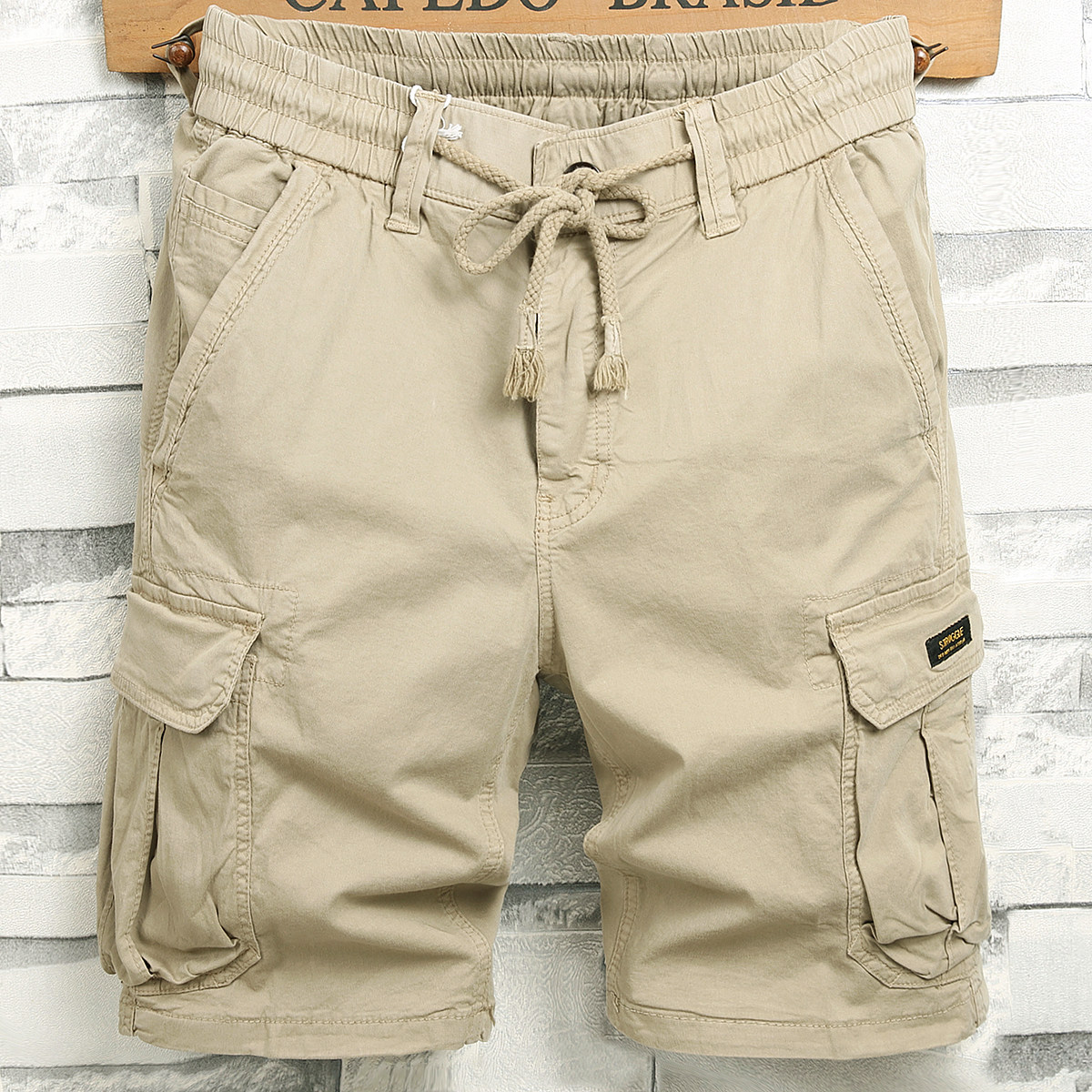 夏季薄款休闲裤男直筒工装短裤子