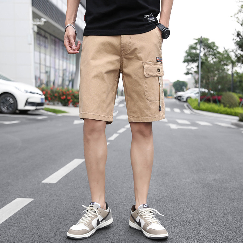 美式潮牌宽松五分裤夏季新款工装短裤青年直筒休闲百搭纯棉中裤男