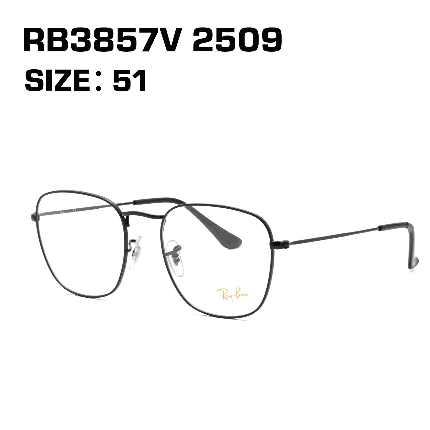 正品纯钛超轻细框眼镜架男女款方形大框近视镜片RB3857V镜框学生