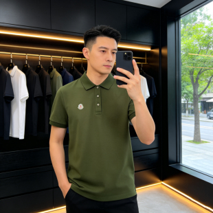 2026夏季新品新疆长绒棉短袖Polo衫欧货高端微章绣标修身时尚休闲