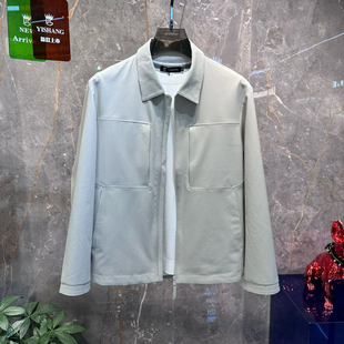 翻领夹克外套欧货高端修身 2026春季 款 衬衫 简约休闲老钱风6818 新品
