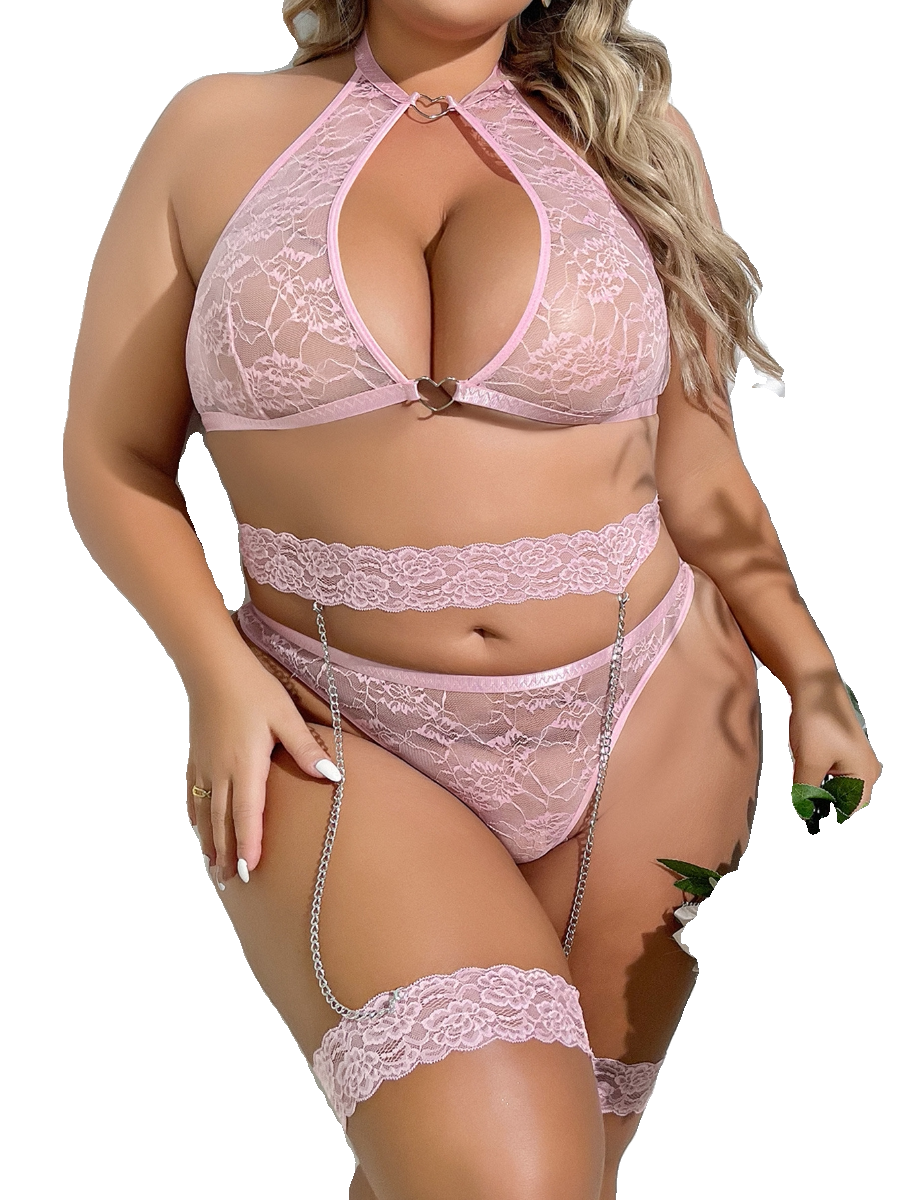 여성용 재미있는 란제리 대형 속옷 BR 세트 슈트 2024