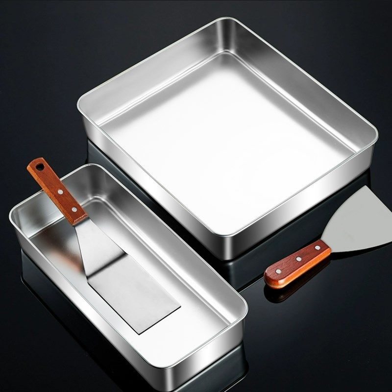 做提拉米苏盒子制作容器皿304不锈钢蛋糕调料盒模具做冰粉盒托盘