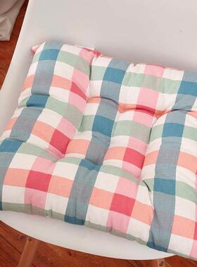 拾溜家纯棉老粗布椅子垫子办公室学生板凳电脑坐垫餐桌坐椅垫加厚