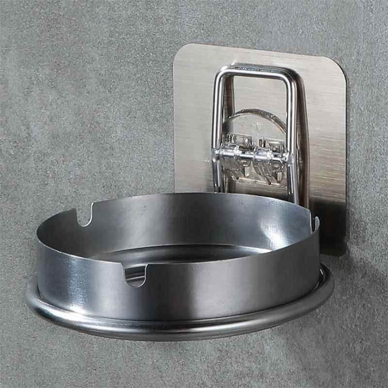 卫生间壁挂式烟灰缸挂墙式免打孔烟缸洗手间厕所贴墙不锈钢烟灰碟,家居饰品,装饰烟灰缸,淘宝优惠券,粉丝福利购,淘宝优惠卷