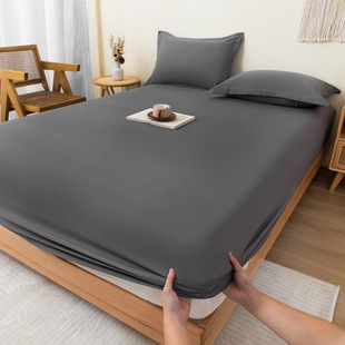 Hot selling solid color brushed bed sheet comfortable beddin
