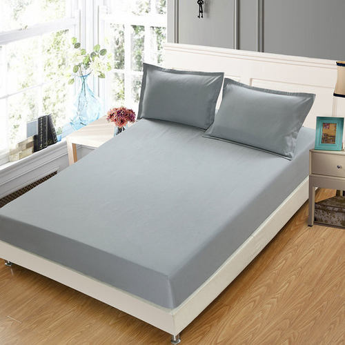 soft bed sheets fitted sheet cotton set 床垫套 纯色床笠