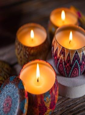 Aromatherapy Candle Romantic Tinplate Set Soy Wax香薰蜡烛