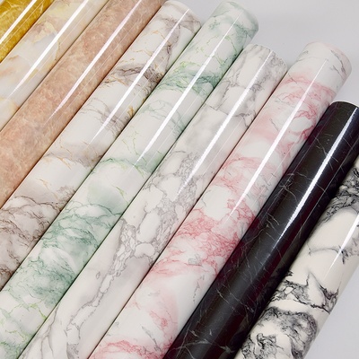 Thick marble sticker wallpaper self adhesive kitchen
