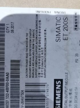 ET200S模块6es7132-4bf00-0aa0两