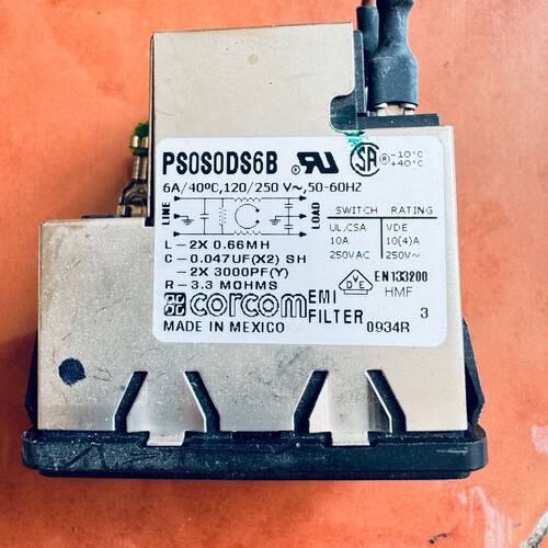 泰科CORCOM品牌 PS OSODS6B 6A 电源插
