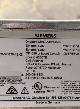 6AV7260-5FM30-1BX6橙色新功能完好少量现货秒