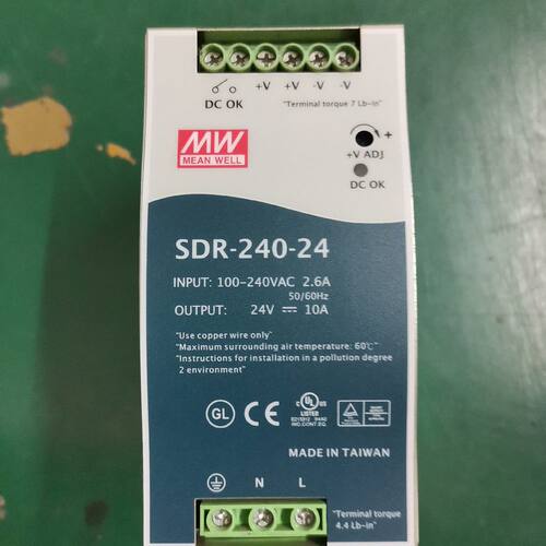 明纬导轨式电源开关电源SDR-240-24拆机电源 正常