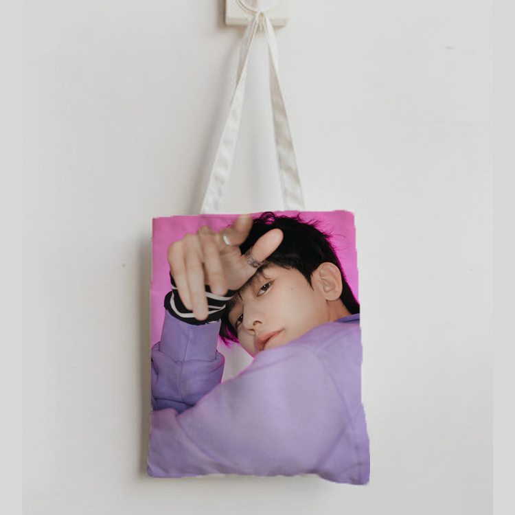 蔡徐坤包包定制偶像练习生周边可来图制作女环保帆布袋定做LOGO