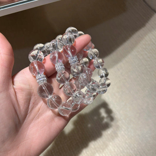 【白开水】8A级全净体巴西白水晶小众百搭财运能量石礼物情侣男女