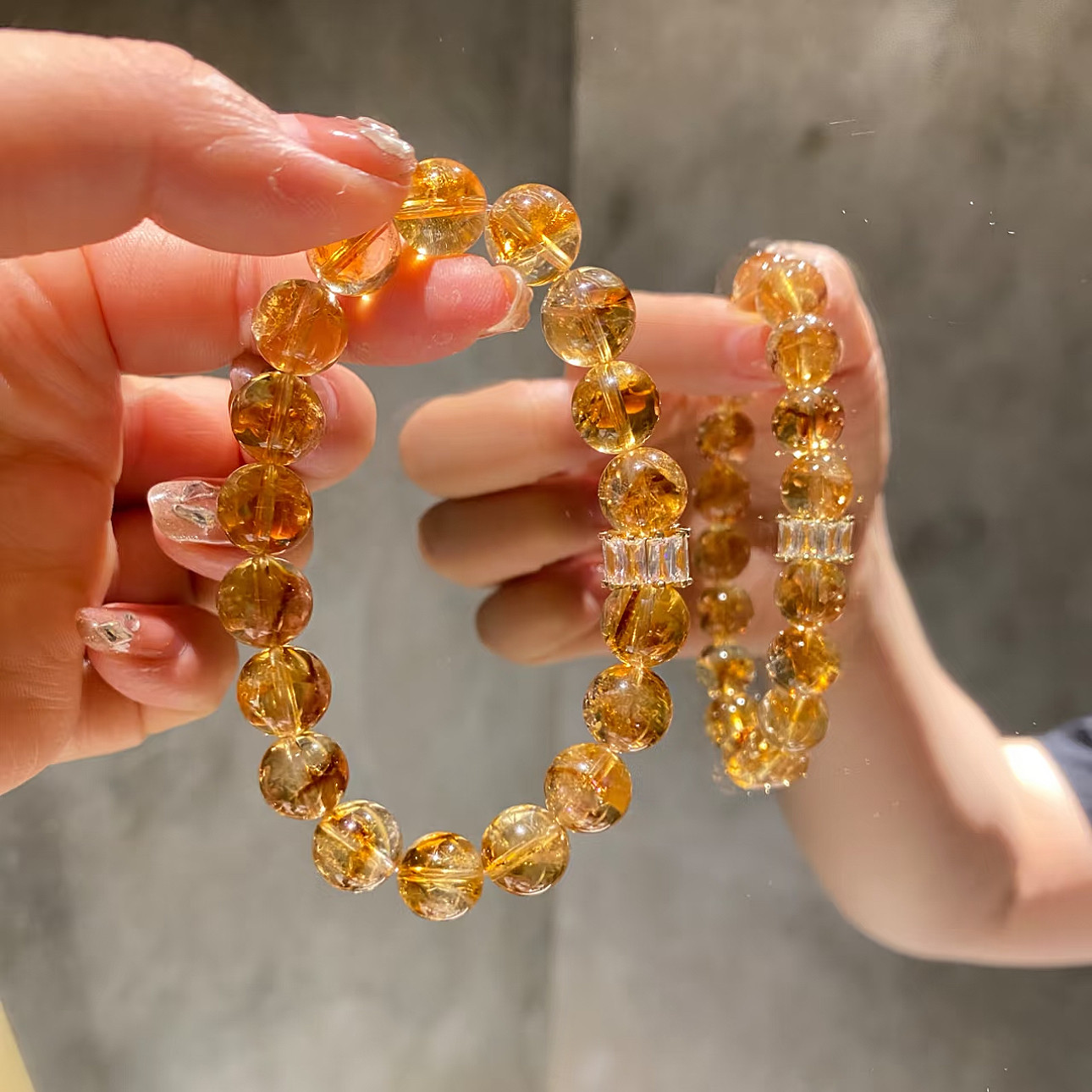 【蜂蜜奶盖】天然黄塔晶手链水晶手串圣诞礼物送闺蜜送女友礼物