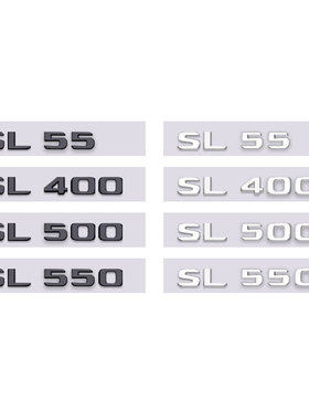 适用奔驰SL63 SL300 SL350 SL400 SL500 AMG改装字母标后尾贴标