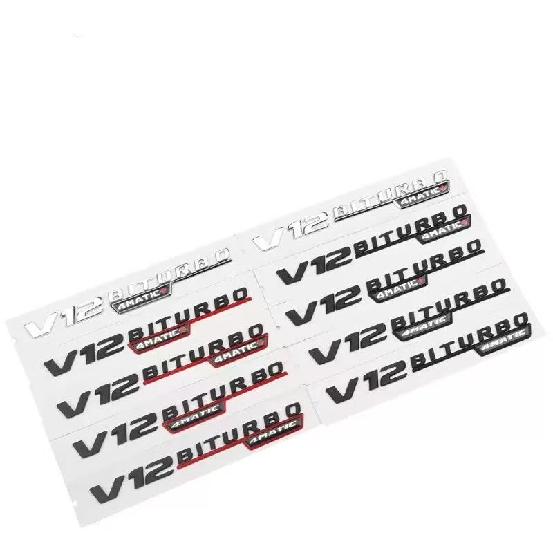 适用奔驰改车标V12BITURBO