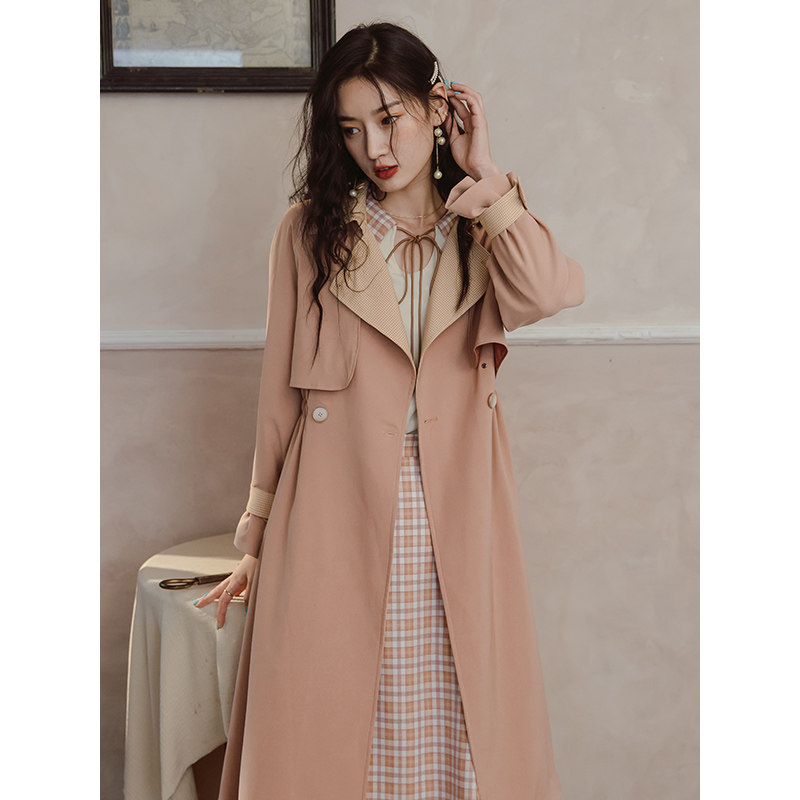 卡其色风衣女中长款2020新款秋季收腰显瘦气质流行外套小个子大衣