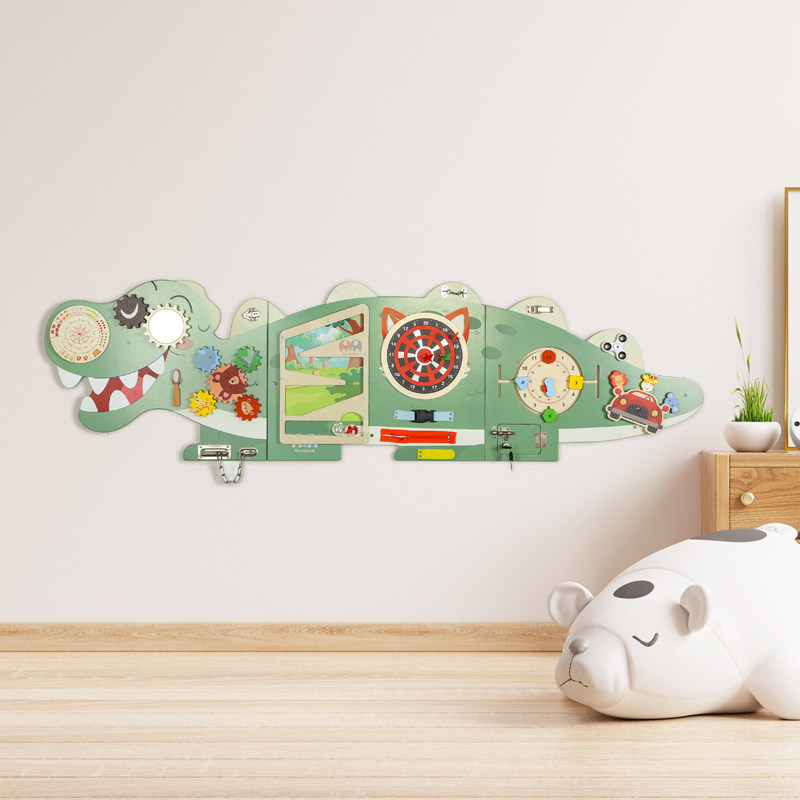 墙面游戏剑齿龙幼儿园墙壁走廊装饰儿童蒙氏益智操作木板科普玩具,玩具/童车/益智/积木/模型,其它早教玩具类,淘宝优惠券,粉丝福利购,淘宝优惠卷