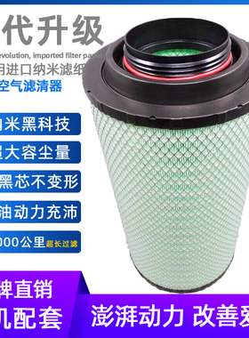 K2747空气滤芯适配中国重汽汕德卡C7H豪沃TX T5G曼发动机空气滤芯