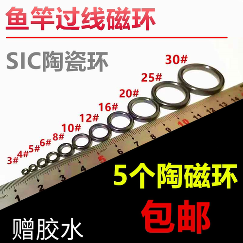 5颗黑色氧化钛圆形环小配件