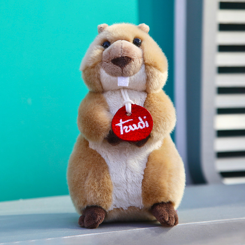 意大利trudi土拨鼠公仔啊啊可爱仓鼠毛绒玩具儿童玩偶生日礼物