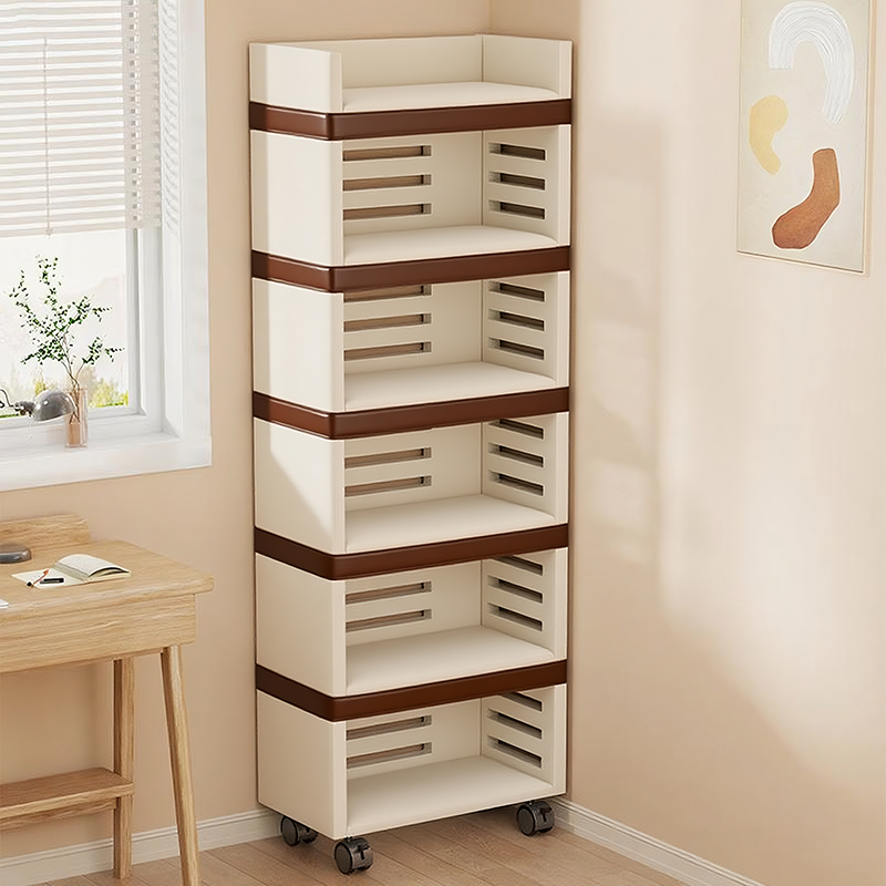 落地书架可移动多层书本收纳柜