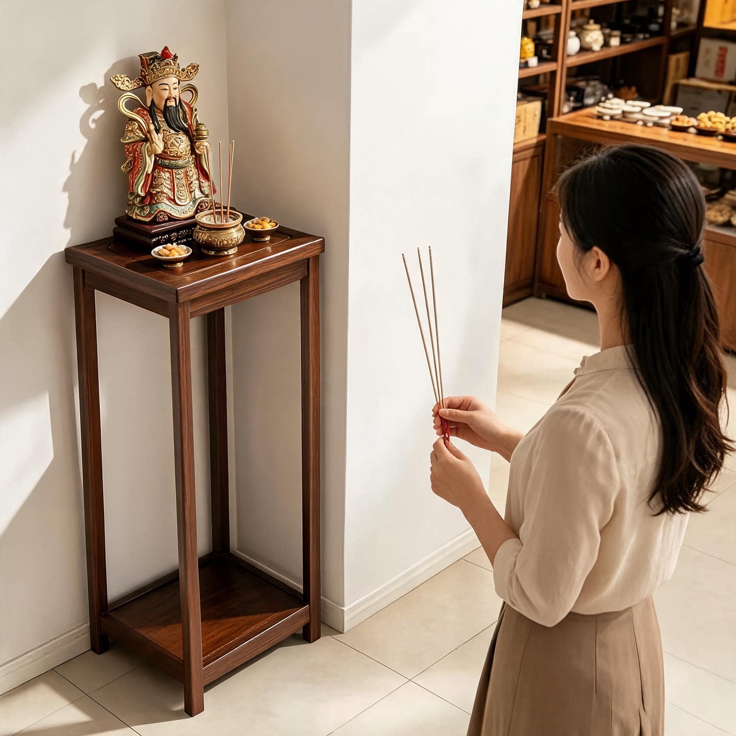 供桌香案家用神台财神供奉台图片