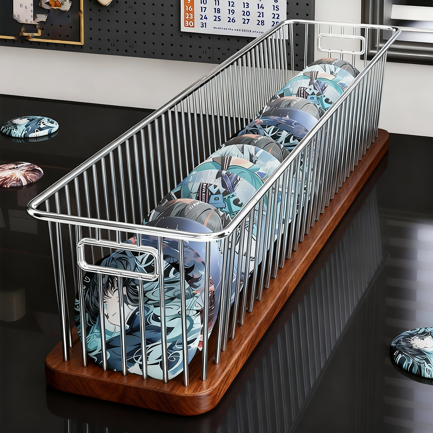 吧唧收纳盒透明亚克力立牌置物架