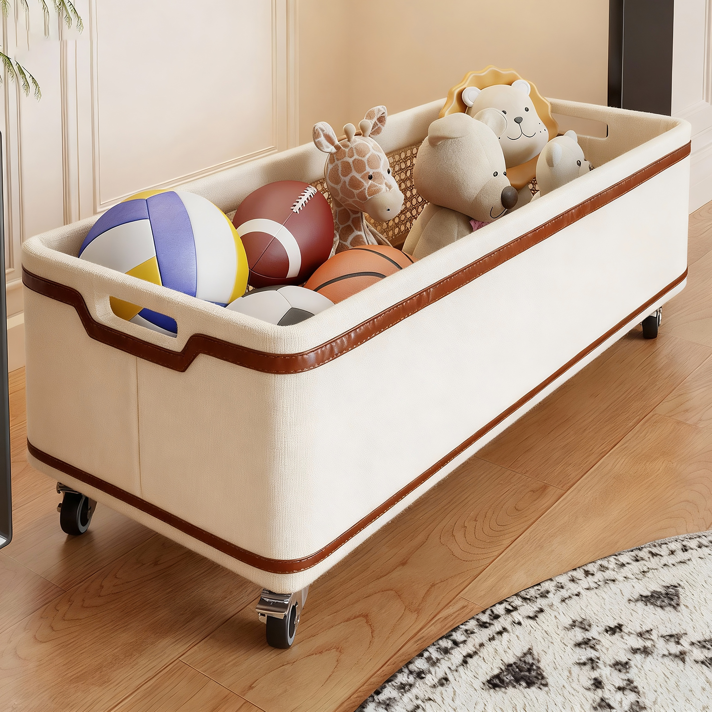 玩具收纳箱落地带轮可移动整理箱
