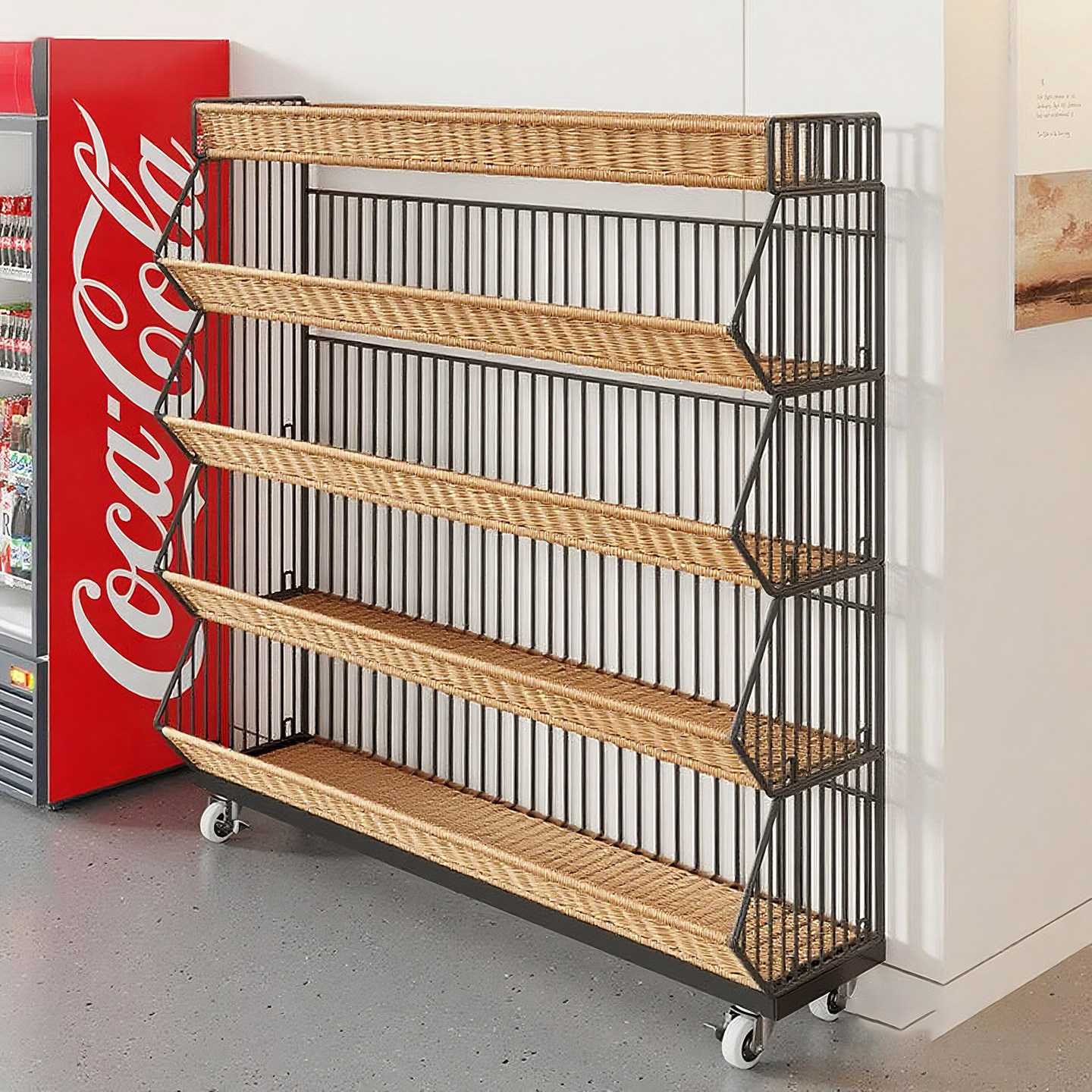 超市产品展示架便利店专用货架多层可移动陈列架多功能储物架子