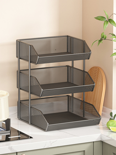 厨房台面蔬菜置物架桌面上储菜篮子灶台菜架子多层放水果蔬收纳筐